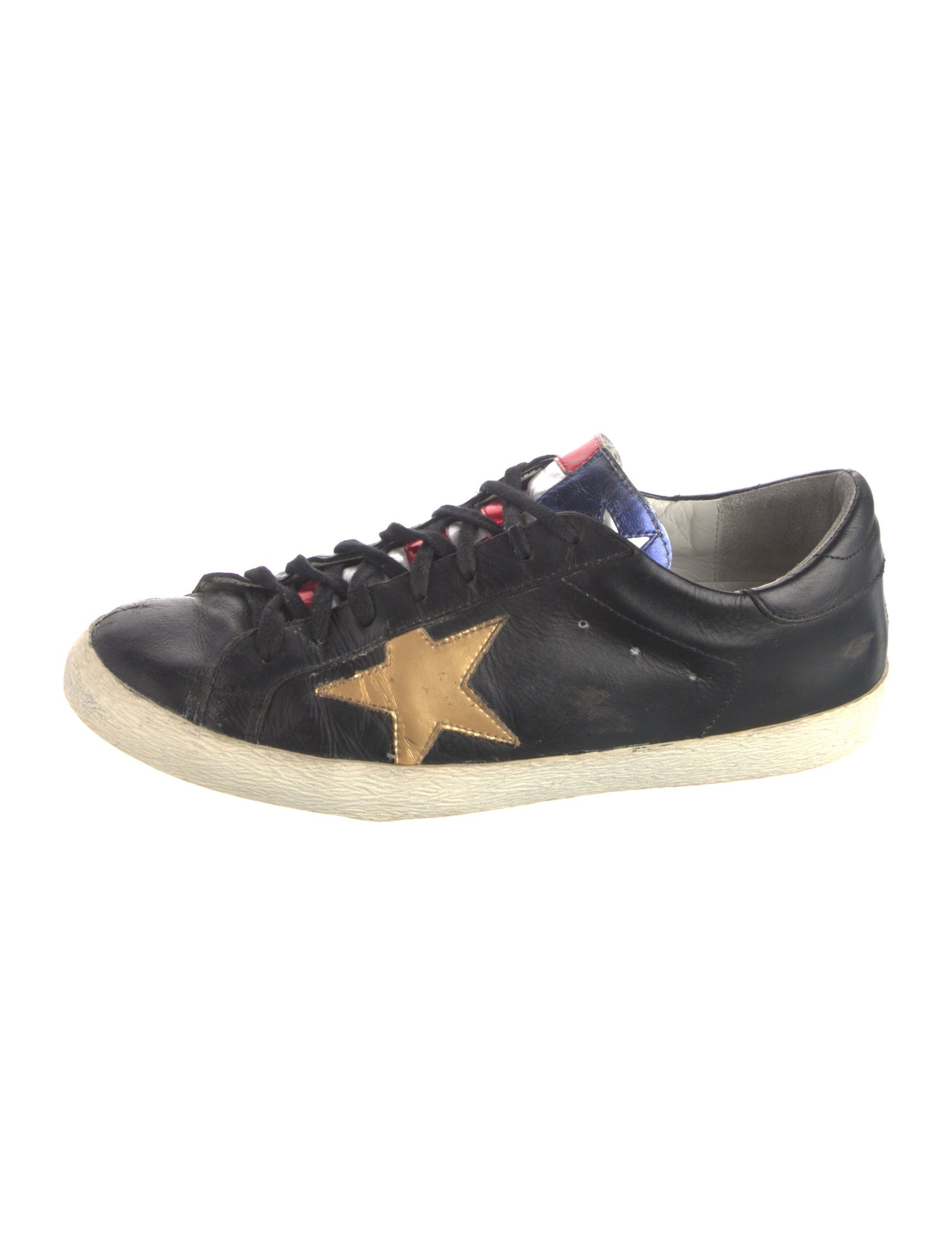 Golden Goose Leather Distressed Accents Sneakers